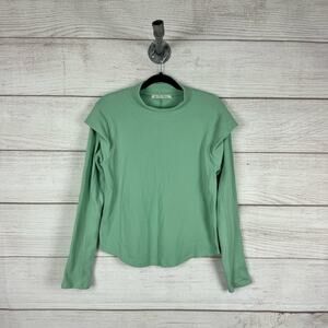 We The Free Green Long Sleeve Blouse